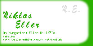 miklos eller business card